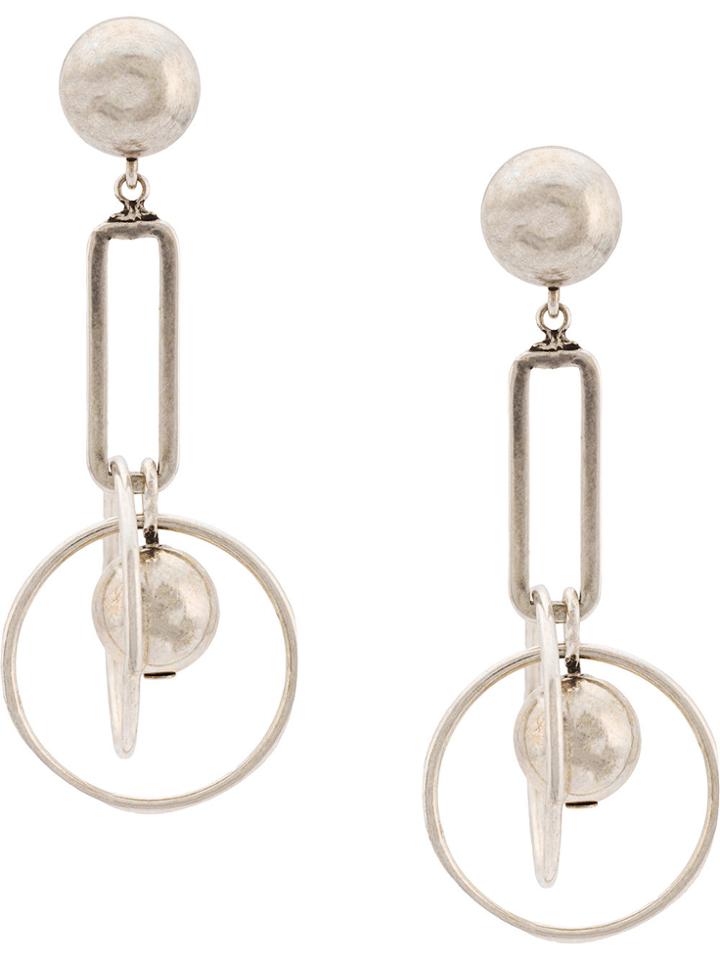 Dannijo Ball Hoop Drop Earring - Metallic