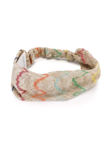 Missoni Kids Woven Headband, Girl's, Nude/neutrals