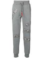 Philipp Plein Grey Logo Track Pants