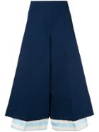 Delpozo Flared Cropped Trousers - Blue