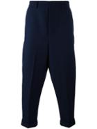Ami Alexandre Mattiussi Oversize Carrot-fit Trousers, Men's, Size: 40, Blue, Wool