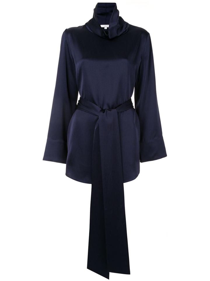 Layeur Funnel Neck Blouse - Blue