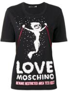 Love Moschino Embroidered T-shirt - Black