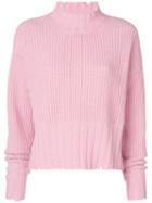 Msgm Long-sleeve Knitted Sweater - Pink