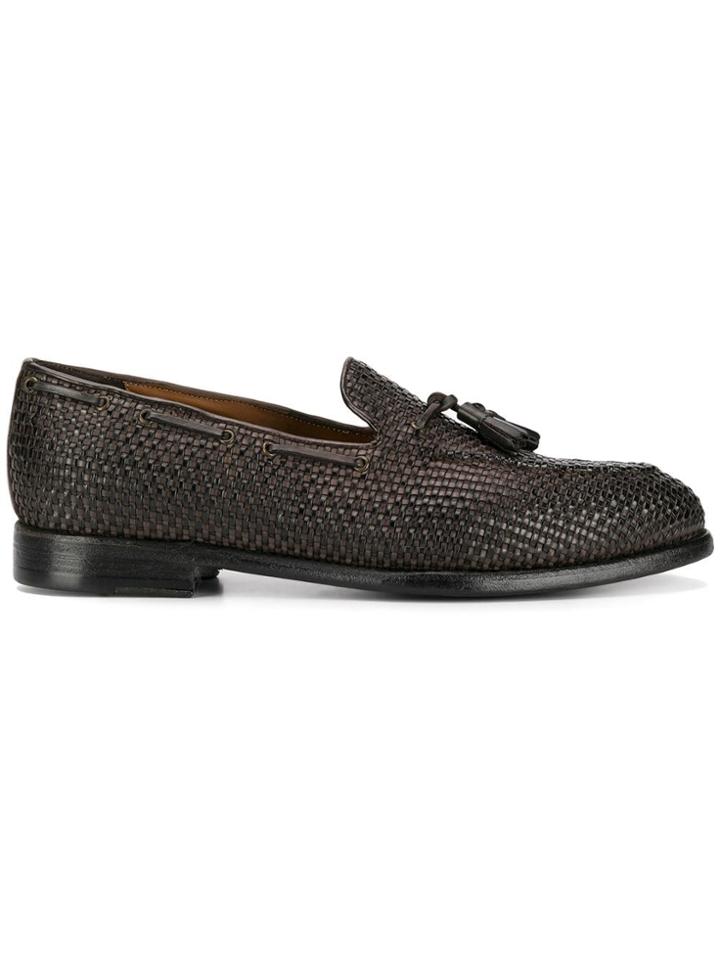 Silvano Sassetti Intrecciato Loafers - Brown