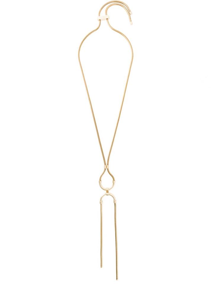 Lanvin Draped Dual Necklace, Women's, Metallic