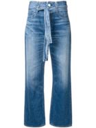 3x1 Belted Bootcut Jeans - Blue