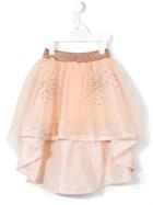 Junior Gaultier Tulle Overlay High Low Skirt, Girl's, Size: 10 Yrs, Pink/purple