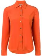 Blanca Slim-fit Silk Shirt - Orange