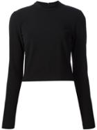 Nicole Miller Plain Sweatshirt, Women's, Size: Large, Black, Viscose/polyamide/spandex/elastane