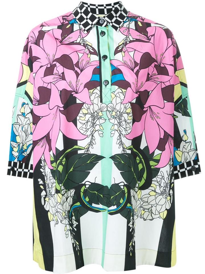 I'm Isola Marras Floral Print Oversized Shirt