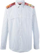 Comme Des Garçons Homme Plus Floral Print Striped Shirt