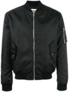 Moschino Logo Bomber Jacket, Men's, Size: 48, Black, Polyamide/cotton/other Fibers/rayon