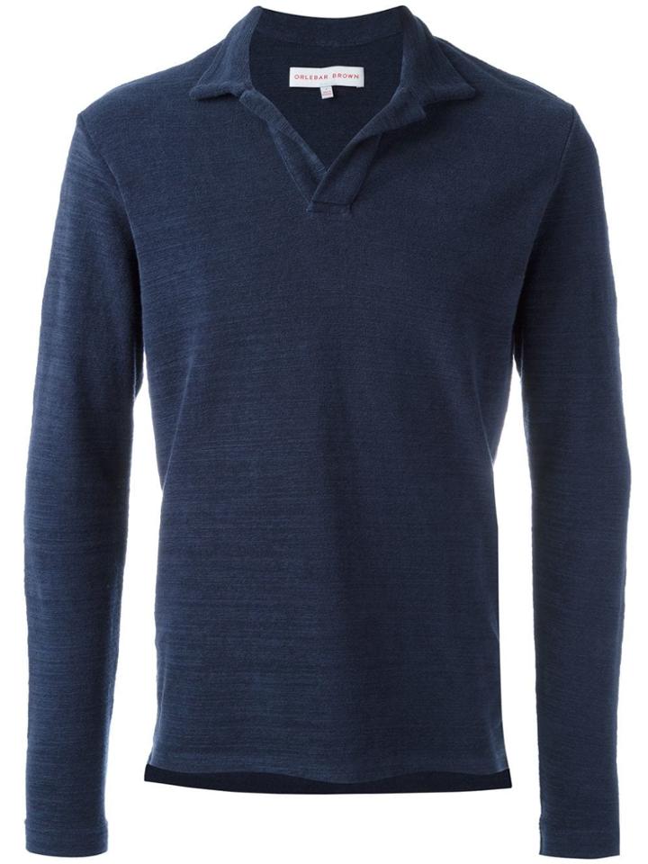 Orlebar Brown V-neck Sweatshirt - Blue