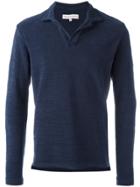 Orlebar Brown V-neck Sweatshirt - Blue