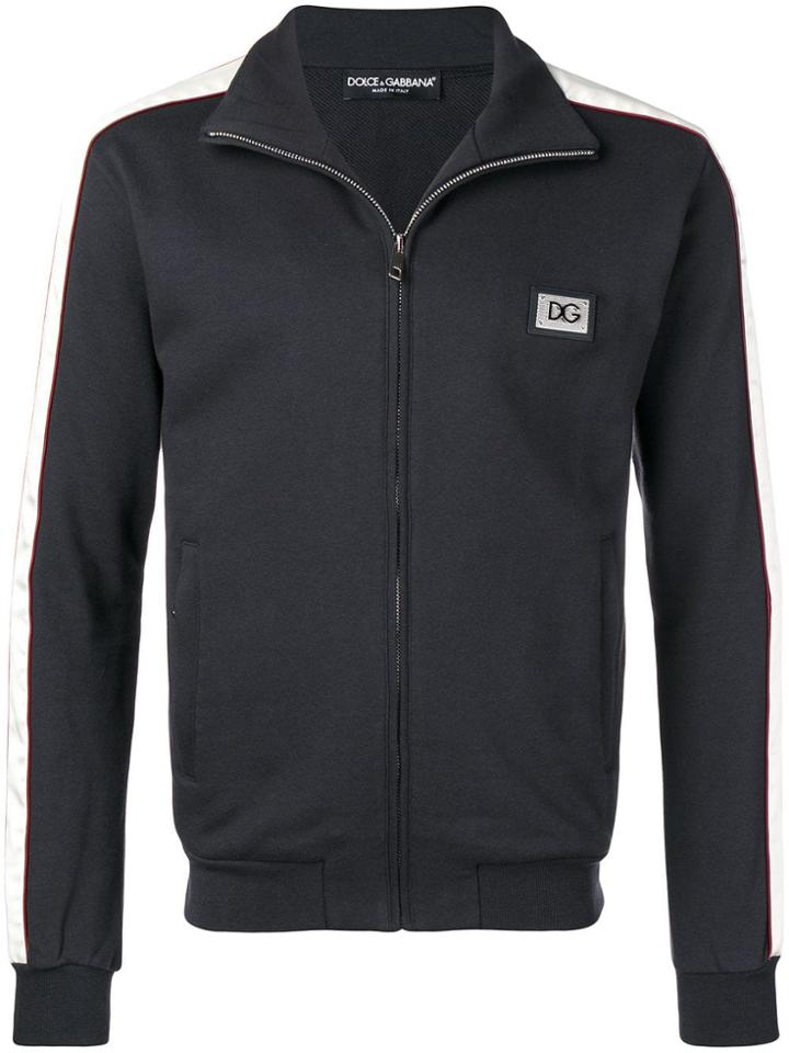 Dolce & Gabbana Fitted Logo Sweater - Blue