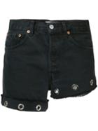 Beau Souci - Short Denim Shorts - Women - Cotton - 38, Black, Cotton