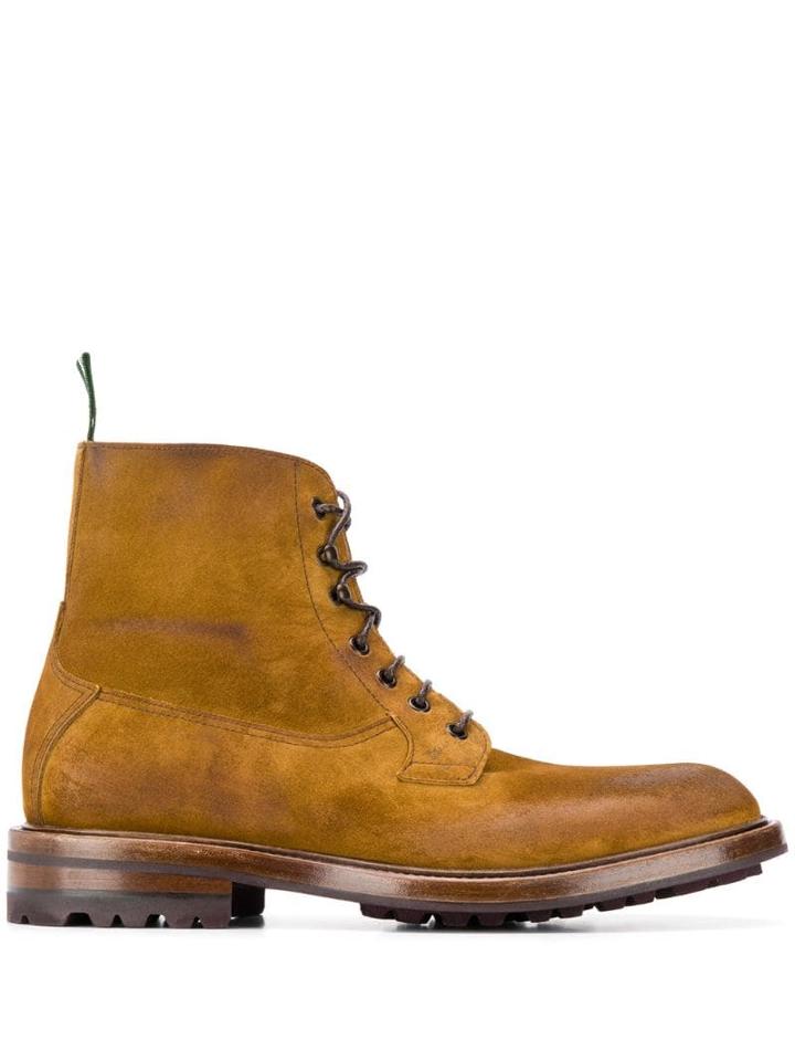 Green George Lace-up Ankle Boots - Brown