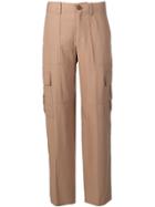 Vince Wide Leg Cargo Trousers - Brown