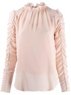 See By Chloé Gathered Sleeve Blouse - Pink