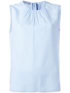 Prada Sleeveless Top, Women's, Size: 42, Blue, Polyester