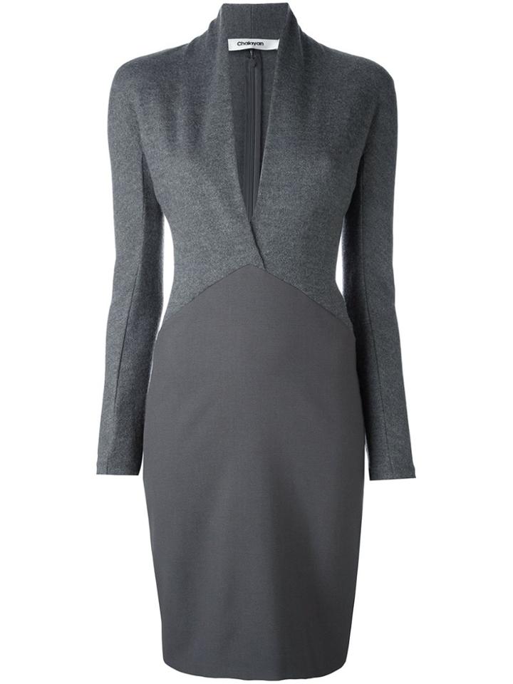 Chalayan Crossed Neck Dress - Grey