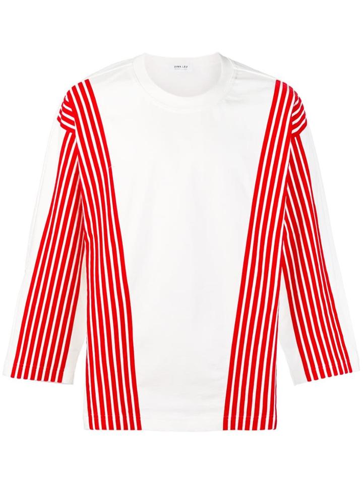 Dima Leu Striped Details Sweatshirt - White