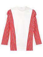 Dima Leu Striped Details Sweatshirt - White