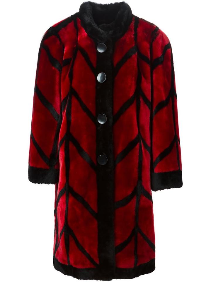 Christian Dior Vintage Shearling 'patterned' Coat