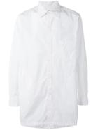 Yohji Yamamoto Oversized Long Sleeve Shirt, Men's, Size: 2, White, Cotton