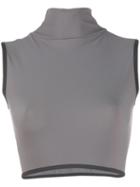 A-cold-wall* Cropped Mock Neck Top - Grey