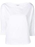Snobby Sheep Draped Slim-fit Sweater - White