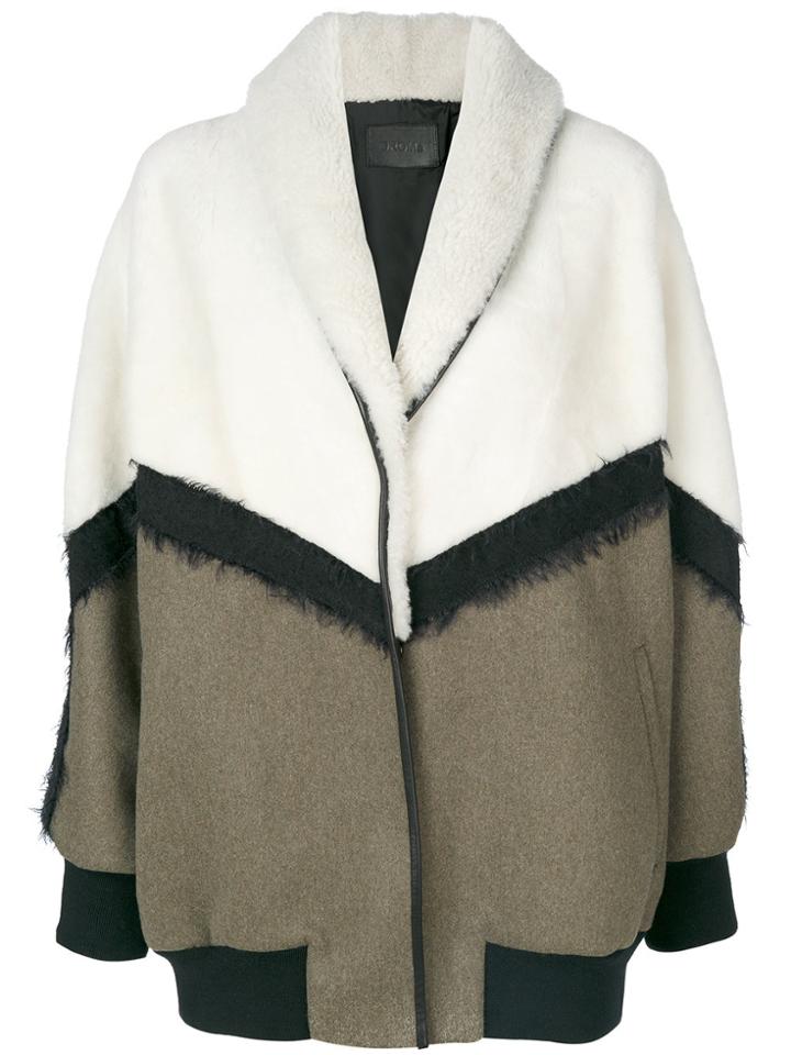 Drome Oversized Bomber-style Coat - White