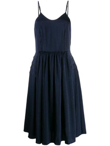 Neul Pleated Midi Dress - Blue