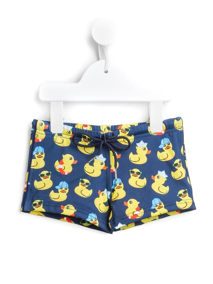 Mc2 Saint Barth Kids Rubber Duck Swim Shorts, Boy's, Size: 8 Yrs, Blue