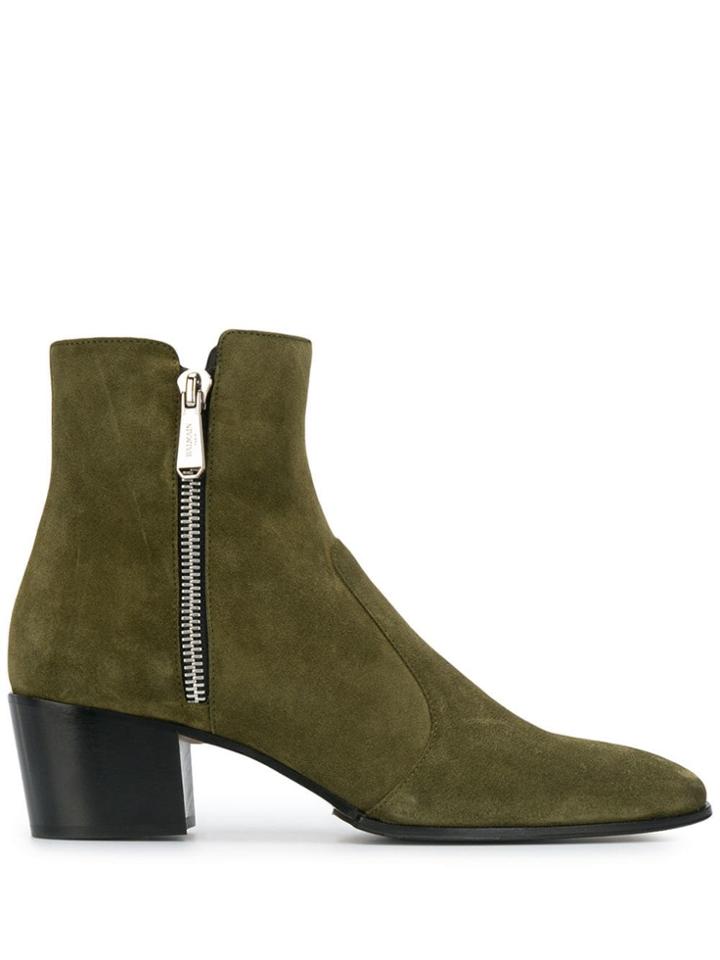Pierre Balmain Side Zip Boots - Green