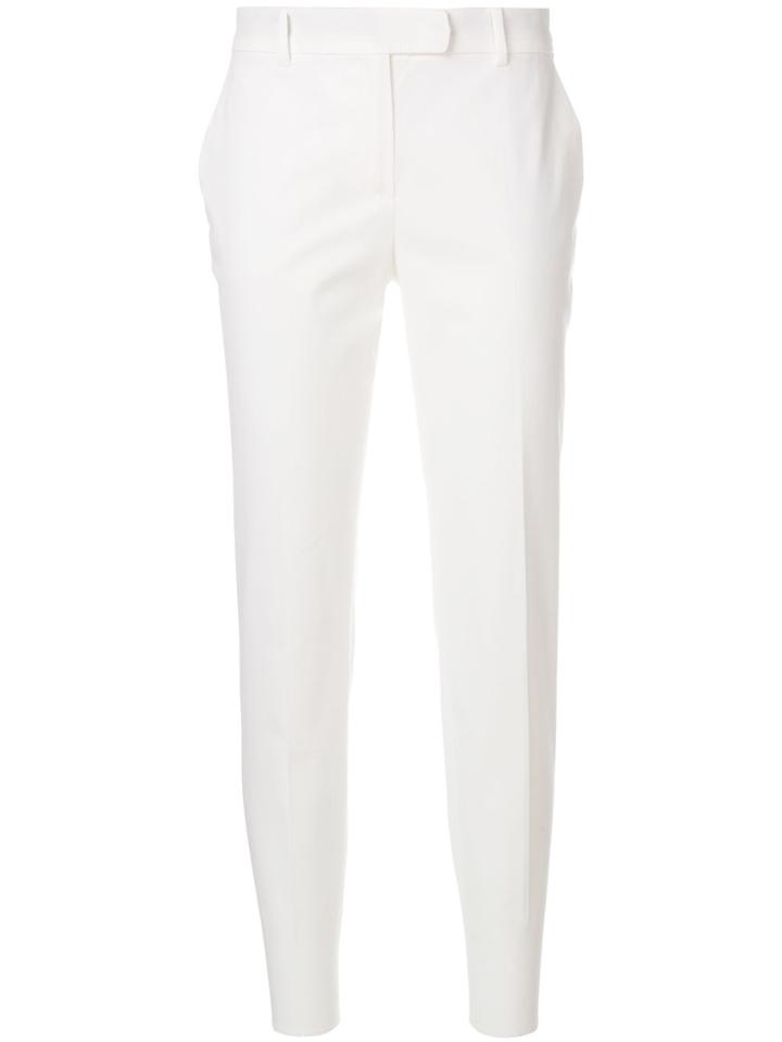 Max Mara Studio Slim Tailored Trousers - White