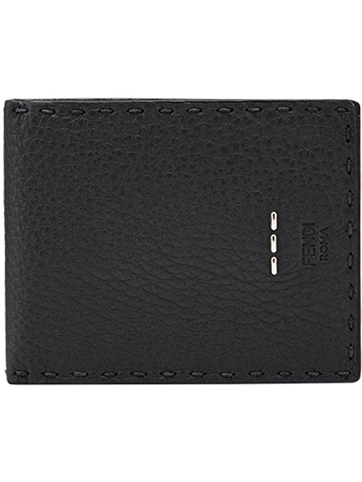 Fendi Textured Wallet - Black