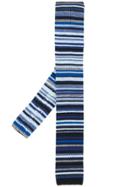Paul Smith Knitted Stripe Tie - Blue