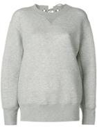 Sacai Lace Up Detail Sweatshirt - Grey