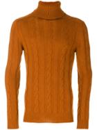The Gigi Braided Knit Jumper - Yellow & Orange