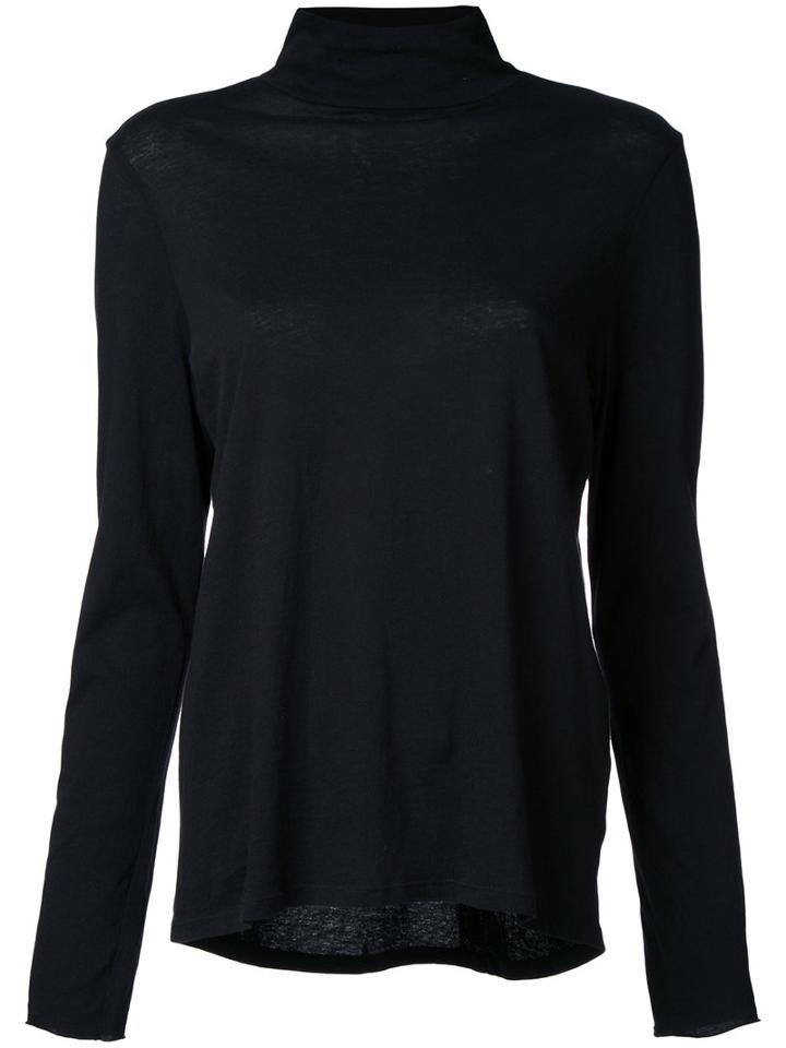 Nobody Denim - Fine Organic Funnel Top - Women - Organic Cotton - L, Black, Organic Cotton