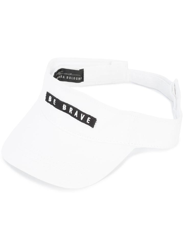 Barbara Bologna Slogan Patch Sun Hat - White