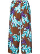 P.a.r.o.s.h. Floral Cropped Trousers - Brown