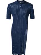 Yang Li Oversized Knit Polo Shirt, Women's, Size: 40, Blue, Cotton