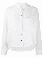 Diesel Fluid Shirt With Knitted Detail - White