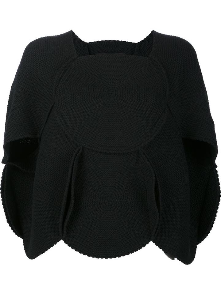 Junya Watanabe Comme Des Garçons Structured Jumper, Women's, Size: Medium, Black, Wool