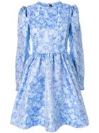 Calvin Klein 205w39nyc Cut Out Floral Dress - Blue