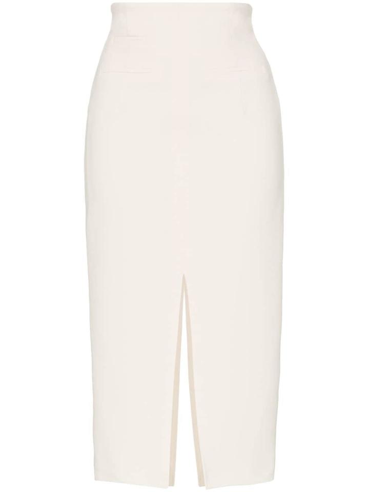 Racil Mel Midi Slit Pencil Skirt - White