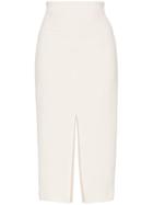 Racil Mel Midi Slit Pencil Skirt - White
